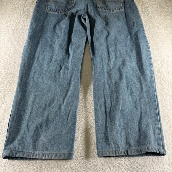 Gravel Gear Denim Blue Jeans Men's Size 42x29 Relaxed Fit Cotton Baggy Straight - Picture 9 of 10